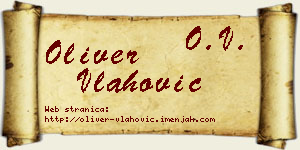 Oliver Vlahović vizit kartica